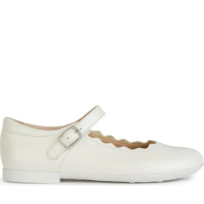 Ballerines Geox J4555C 00044 C1000 Blanc Fille - Cuir - Enfant-0