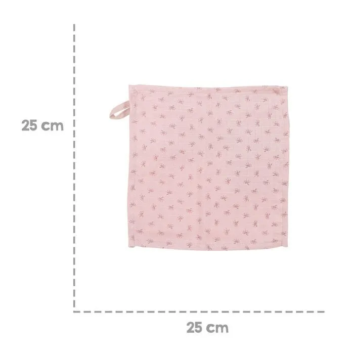 ROBA Lot de 5 Gants de Toilette Bébé "Lil Planet" 25 x 25 cm - Coton Bio - Rose/gris-4