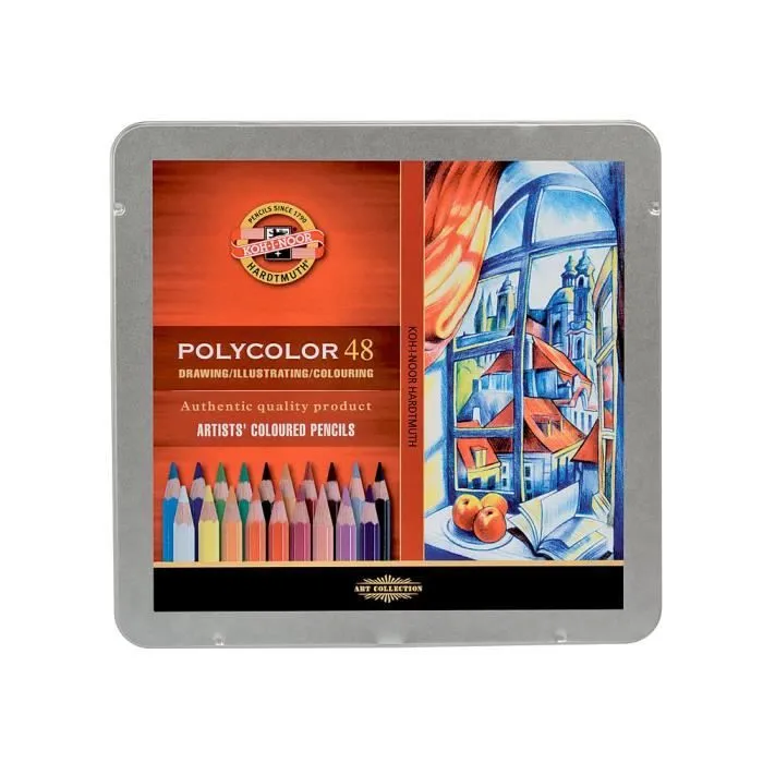 Koh-I-Noor : Polycolor ensemble de 48 artiste couleur crayons 3826-0