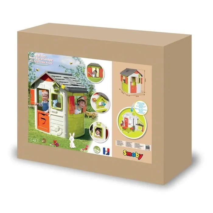 SMOBY Maison Neo Jura Lodge - Anti-UV - 115,4x12,3x132 cm - Possibilité d’ajouter de nombreux accessoires - Fabriqué en France-6