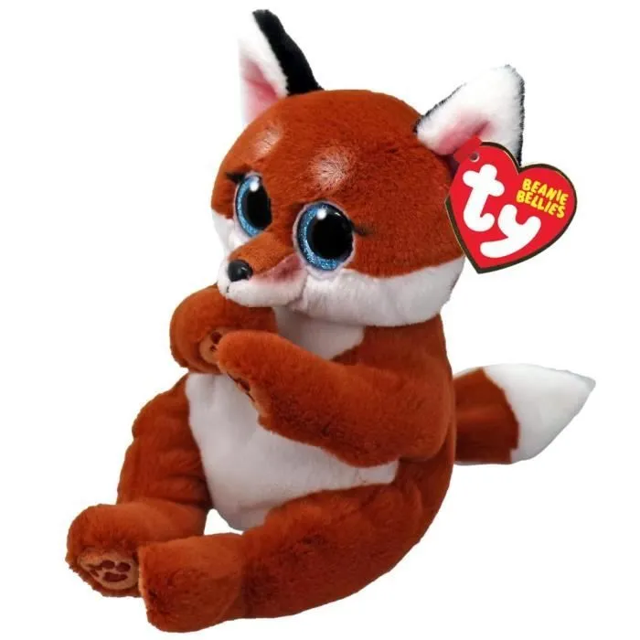 Peluche - TY - Beanie bellies Small - Witt le renard - Rouge - Pour enfant à partir de 3 ans-0