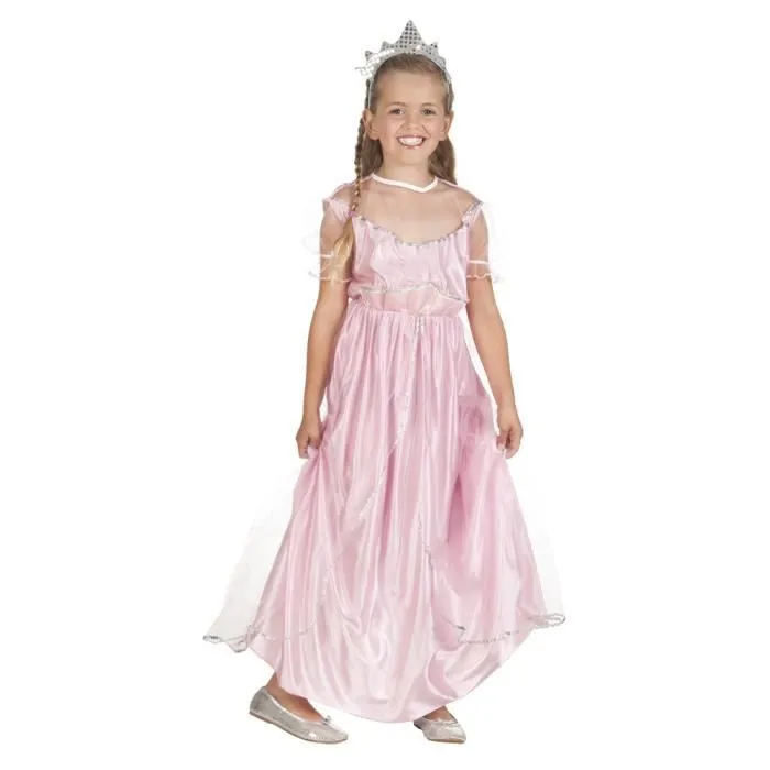 Déguisement - BOLAND - Beauty princesse fille rose - Longue en satin polyester - Manches courtes-0