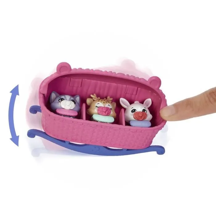 Poupée Enchantimals Meilleurs Amis des Bébés avec 4 animaux et accessoires - HLK84-5