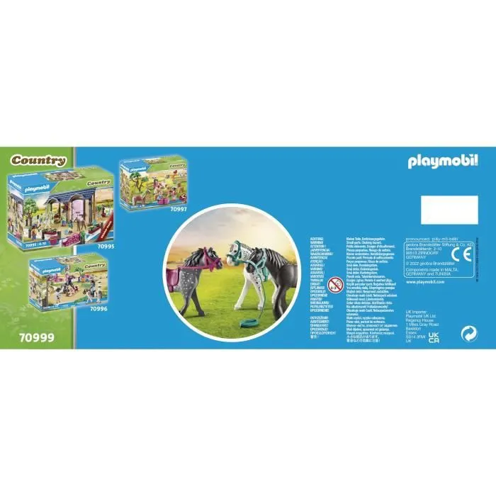 PLAYMOBIL - 70999 - 3 chevaux : Frison, Knabstrupper et Andalou - Avec 1 selle et 3 licols-3