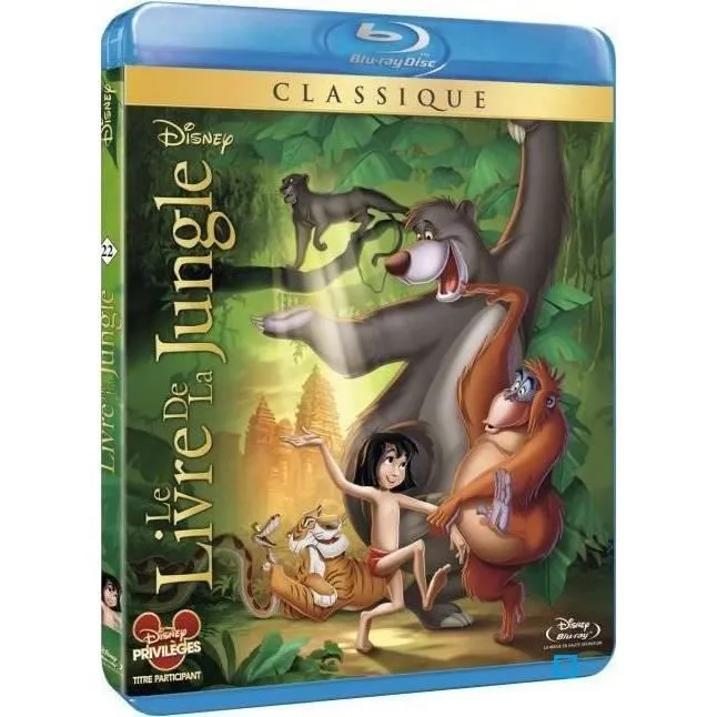 Blu-Ray - Disney - Le livre de la jungle - Dessin Animé - Enfant - 1080p-0