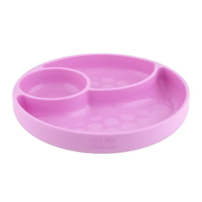 Chicco Take Eat Easy Plat à Compartiments avec Ventouse +12m Rose-3