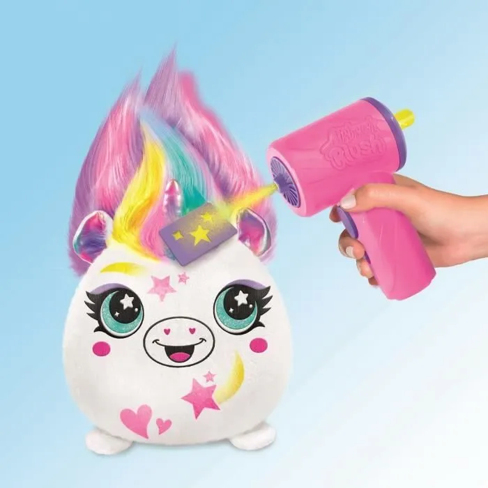Canal Toys - Airbrush Plush - Peluche Squishy Hair’iffic à coiffer et décorer avec spray électronique, feutres, -AIR 040- aléatoire-2