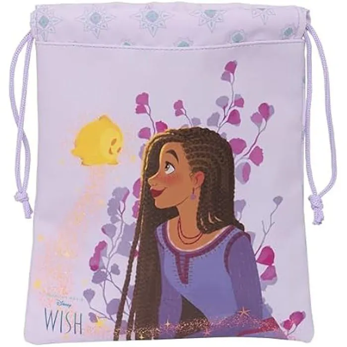 WISH – Sac à déjeuner – Sac de rangement – Qualité et résistance maximale, porte-nourriture, loisirs, 20 x 25 cm, Lilas, lilas,-0