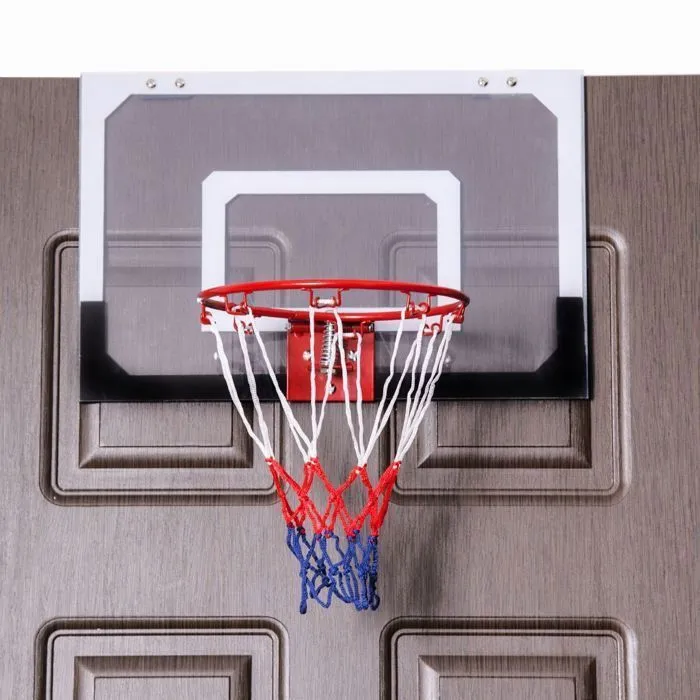 COSTWAY Mini Panier de Basket Mural 45 x 30 CM à Fixer en Suspension à l’Intérieur en PC pour Jouer de Loisir Chambre Bureau Blanc-5