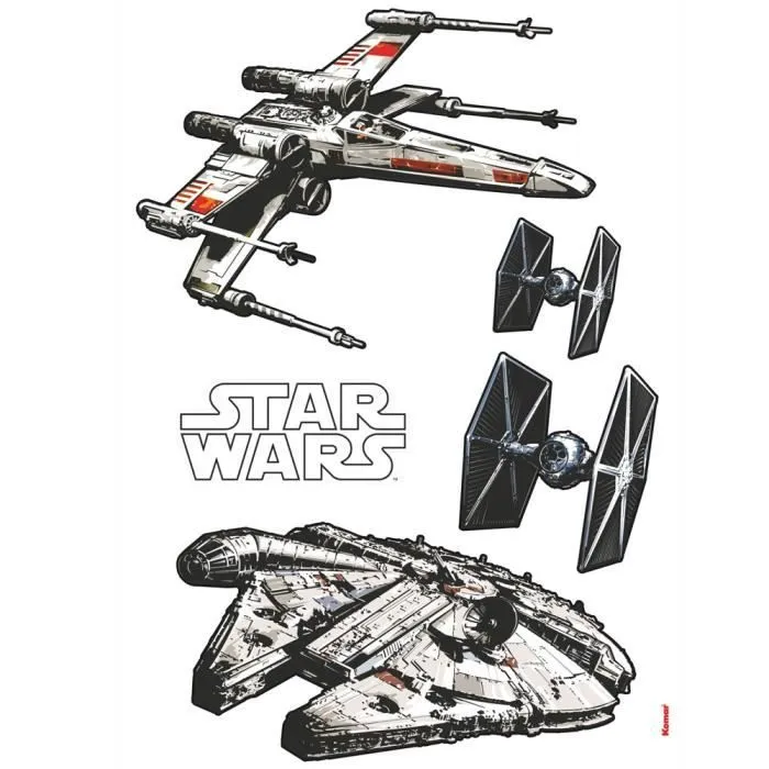 Stickers géant flotte spatiale Star Wars-1