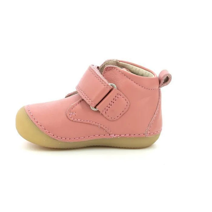 Bottillons - KICKERS - Sabio - Cuir - Rose - Fermeture Scratch-2