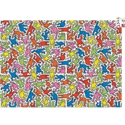 Puzzle Keith Haring 1000 pièces - Vilac - Thème Tableaux et peintures - Age 9 ans et plus - Mixte - Orange-1