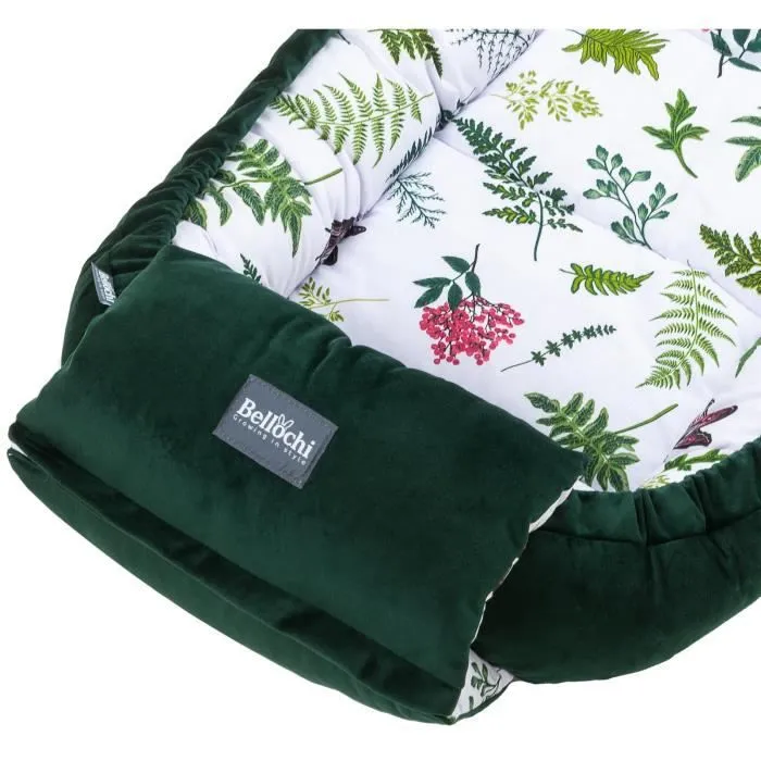 Bellochi Kit Nids Bébé 5 Pièces - Reducteur de Lit Bebe une Couverture de Bebe Cale Tete Bébé un Oreiller Plat - Nature-3