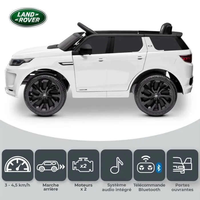 Voiture électrique SUV pour enfant Land Rover Discovery 2x 25W - marche AV-AR, Phares et Système audio Couleur:Blanc-3