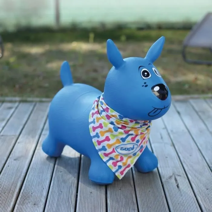 Ballon sauteur chien bleu LUDI - pour enfant dès 10 mois - intérieur et extérieur-5