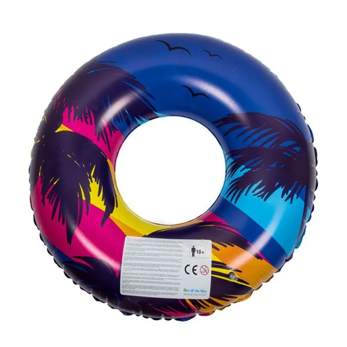 Bouée Gonflable - PALMBUOY - Rétro Design Palmier et Sunset - 90 cm - PVC Durable - Mixte-2