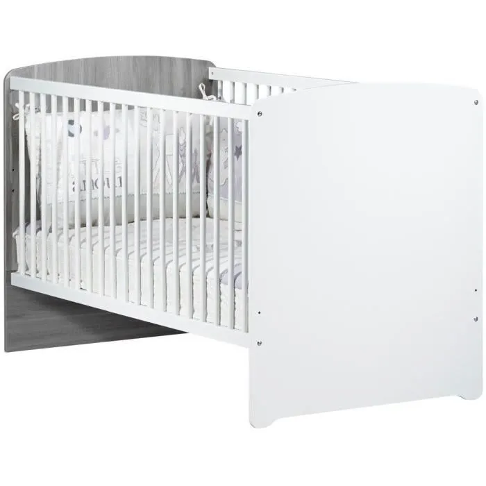 Lit évolutif 140x70 - Little Big Bed en bois gris-0