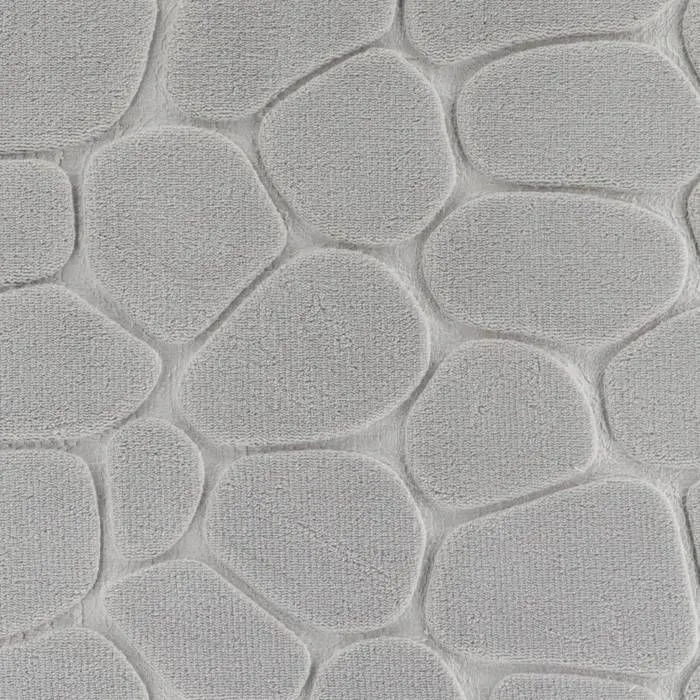 TENDANCE - Tapis de salle de bain Gris clair en Microfibre à mémoire de forme 50 x 80 cm Gris Clair-2