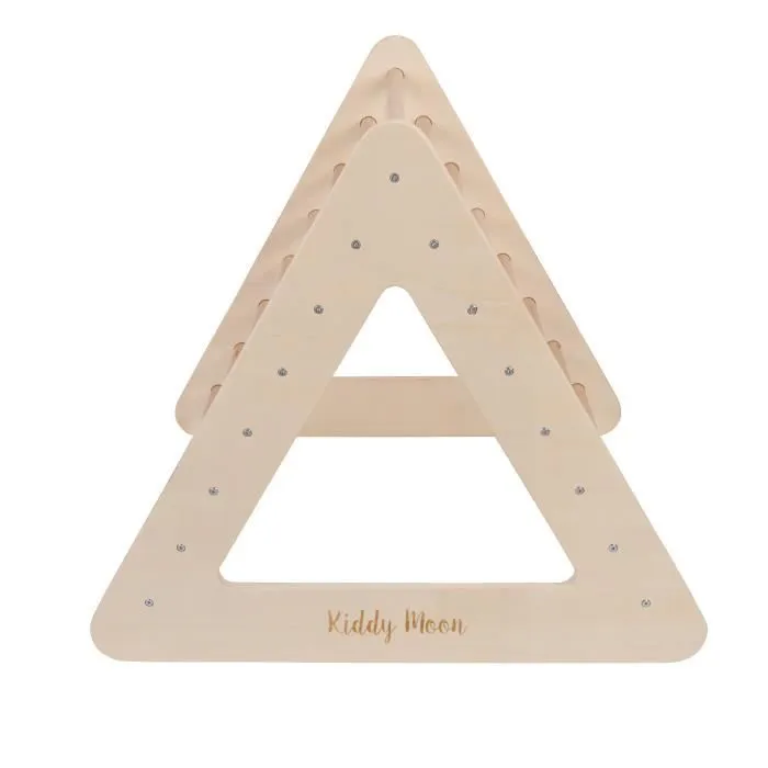 Échelle Gymnastique d'Escalade Pikler pour Enfants KiddyMoon - Naturelle - 90x80x90 cm-2