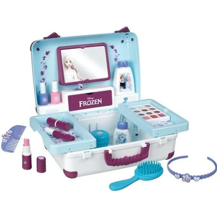 FROZEN Valise beauté - Reine des Neiges - Coiffure, onglerie, maquillage - dès 3 ans-0