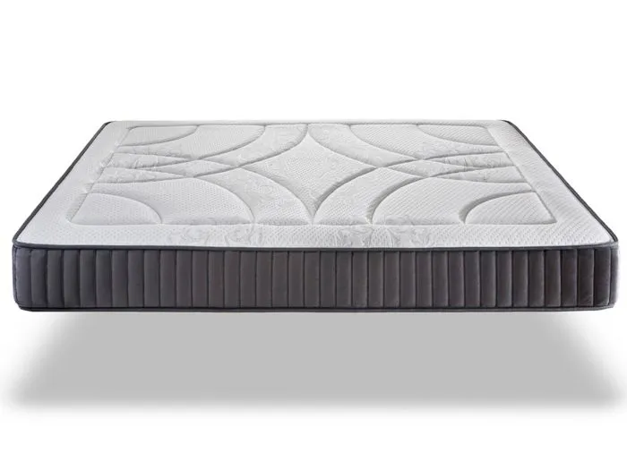 Matelas 80X180 BORDEAUX Épaisseur 25 CM Ressorts ensachés Mousse HR réspirant-1