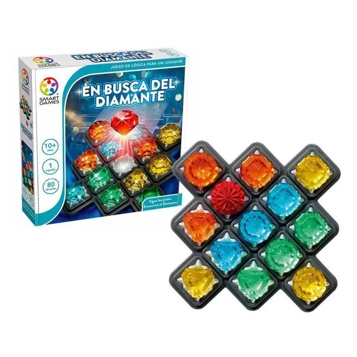 Jeux de société - SMART GAMES - Recherche du Diamant - 2 joueurs ou plus - Âge 8 ans - Éducatif et stratégique-0