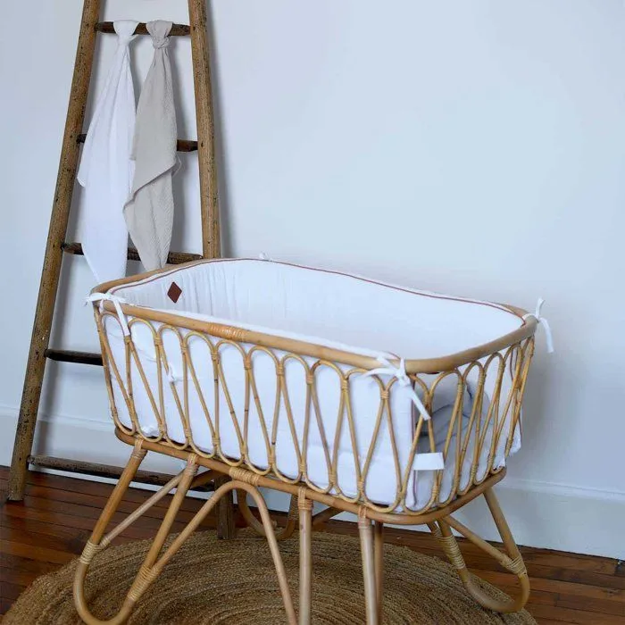 Tour de lit universel en gaze de coton - SEVIRA KIDS - Jeanne - Bébé - Blanc-1