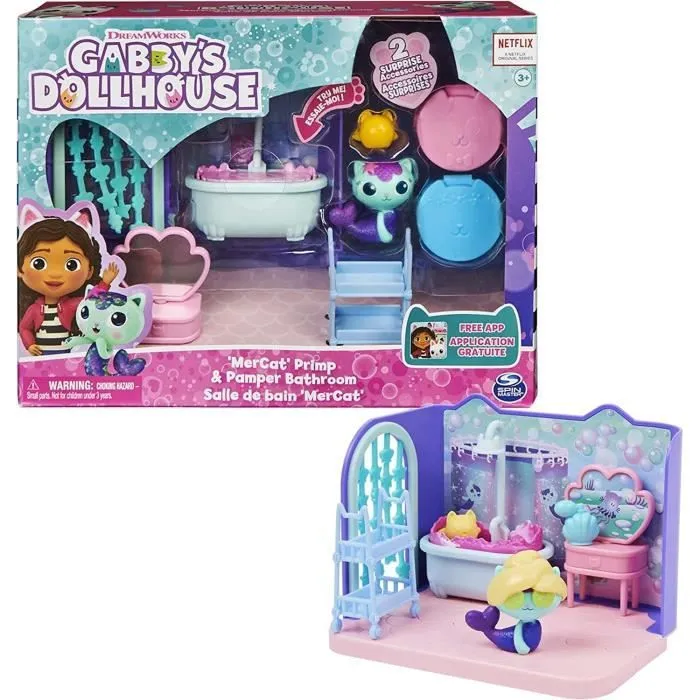 Gabby et la Maison Magique - Playset Deluxe La Salle de Bain de Marine - 1 figurine + accessoires-0