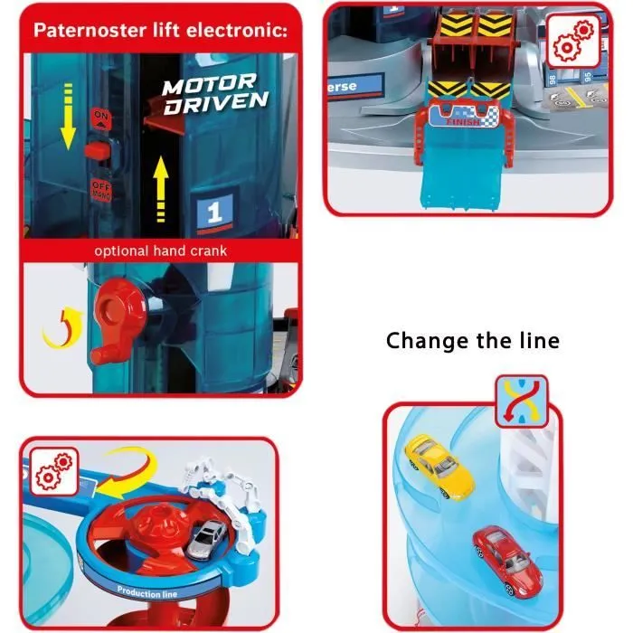 Jouet de garage - KLEIN - Garage Bosch Car Service "Mega Universe" - Comprend divers éléments de jeu et 5 véhicules.-3