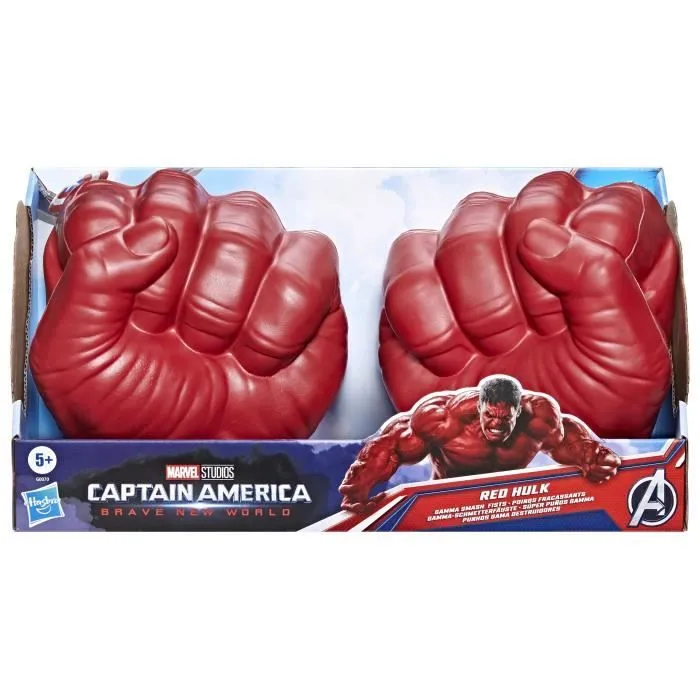 Marvel Avengers Captain America: Brave New World, Poings fracassants de Red Hulk, jouet de déguisement-7