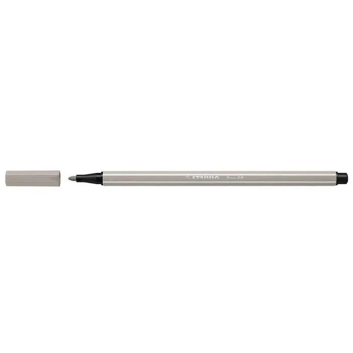 Lot de 10 Stylos feutre Pen 68, gris perle-2