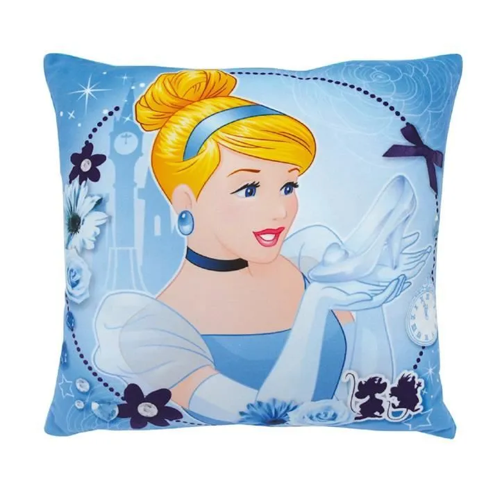 Coussin - Disney - Cendrillon - 35x35cm - Multicolore - Déhoussable-0