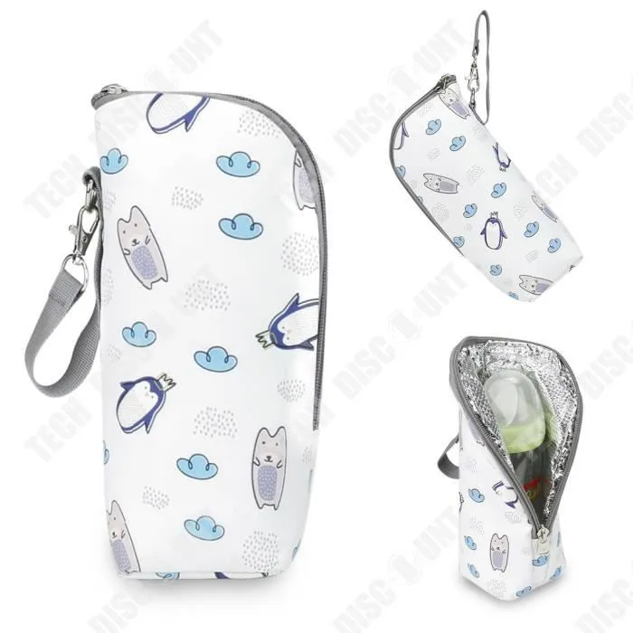 TD® Sac biberon léger et pratique doublure isolante isolation porte-bouteille tissu Oxford voyage en plein air voyage sac à main-0