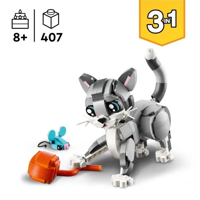 LEGO Creator 31163 3-en-1 Le chat joueur - Jeu de construction pour fille dès 8 ans-1