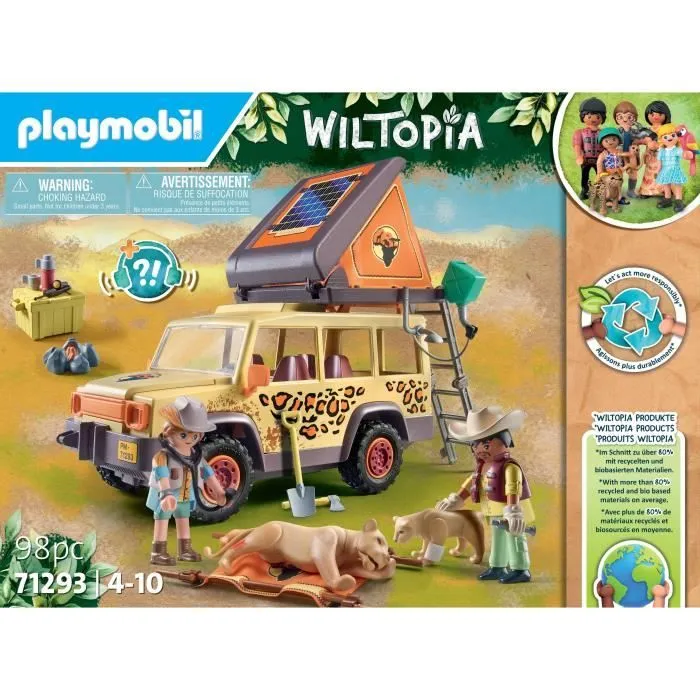 PLAYMOBIL 71293 Explorateurs avec véhicule tout terrain, Wiltopia, 98 pièces, Dès 4 ans-5