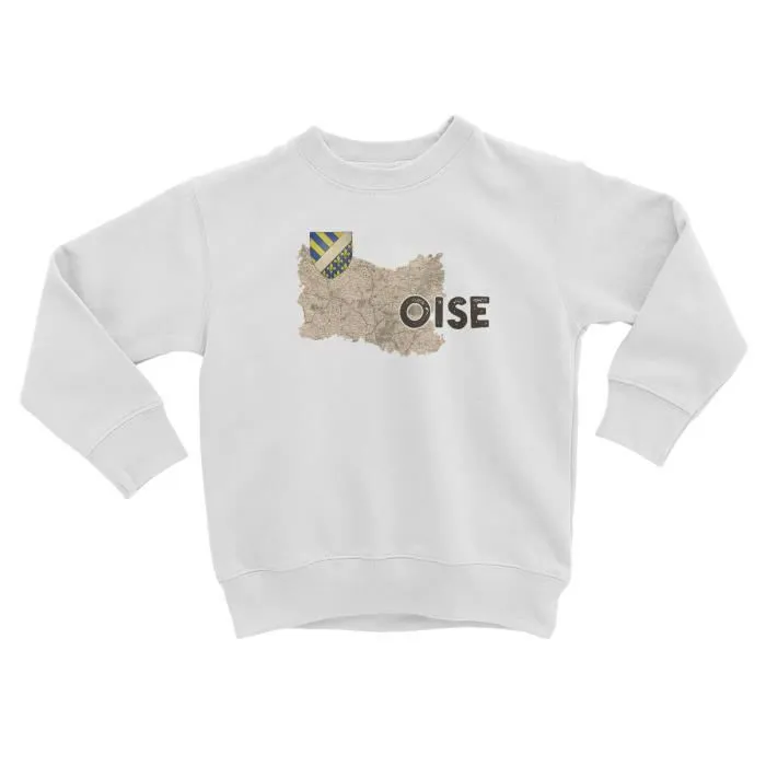 Sweatshirt Enfant Oise 60 Département Beauvais Carte Ancienne France-0