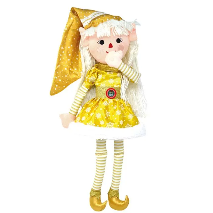 Peluche lutin de Noël jouet enfant Ginger Multicolore 50 x 7 cm-0