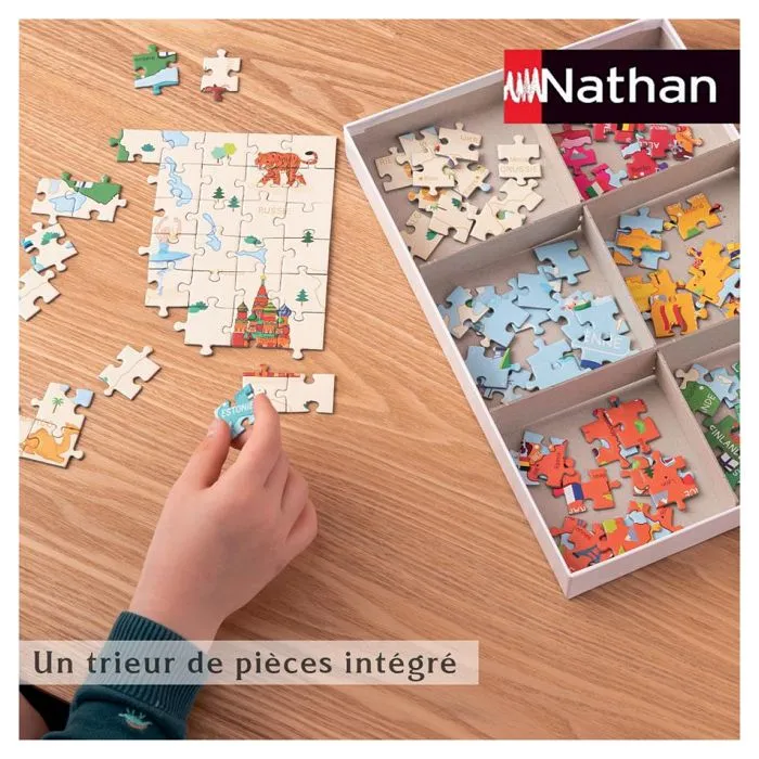 Puzzle 250 pièces : Carte du monde Coloris Unique-3