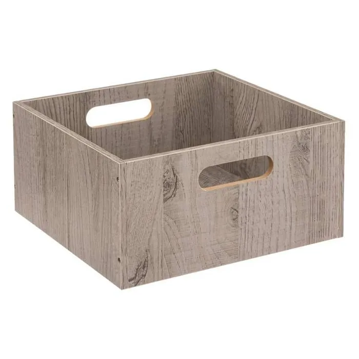 5five - panier 31x15cm "mix n modul" effet chêne gris-0