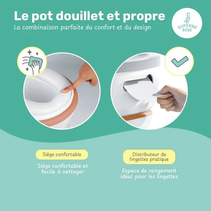 Pot réaliste pour apprentissage de la propreté avec son - Marron | SUEPERBE BEBE-4