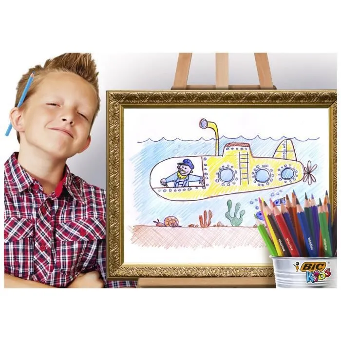 Crayons de Couleur - BIC Kids - Evolution ECOlutions - 36 Couleurs Assortis - Éco-Responsables - Résistants-4