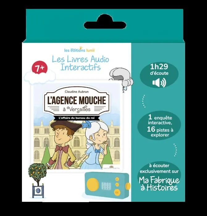 Livre audio interactif - Lunii - Coffret L'Agence Mouche à Versailles - 1h29 d'écoute - Dès 7 ans - Mixte-0