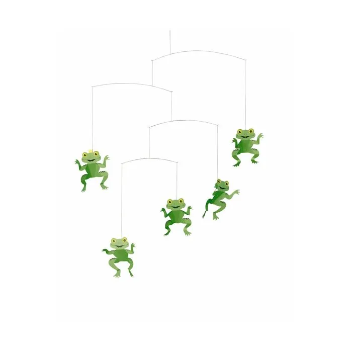 Mobile - FLENSTED MOBILES - The Happy Frog - Vert - Jaune - 46x3x56cm-0