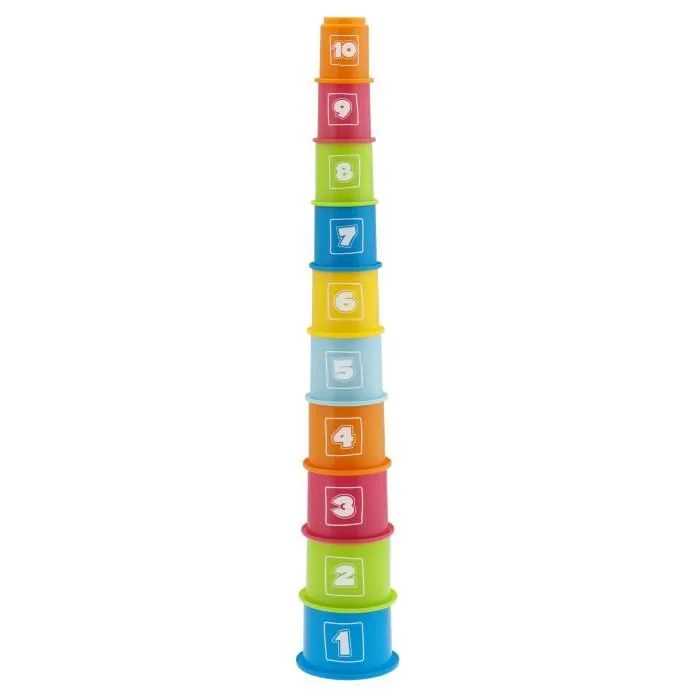 Jeu de 10 tasses à empiler CHICCO - Mixte - Dès 6 mois-1