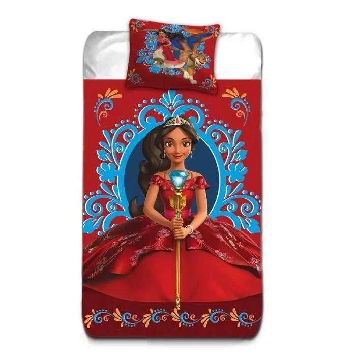 Disney Elena D 'Avalor housse de couette - 1-personne (140x200 cm) + 1 taie - (63x63 cm) - Multicolore-0