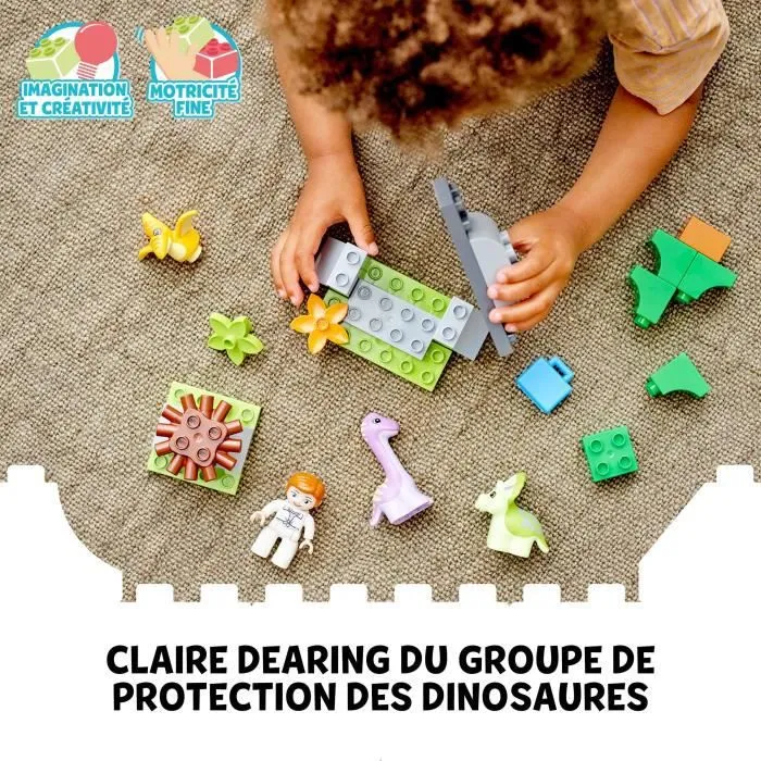 LEGO® 10938 DUPLO La Nurserie des Dinosaures Jouet avec Figurines dès 2 ans, Tricératops, Ptéranodon et Brachiosaure, Idée Cadeau-5