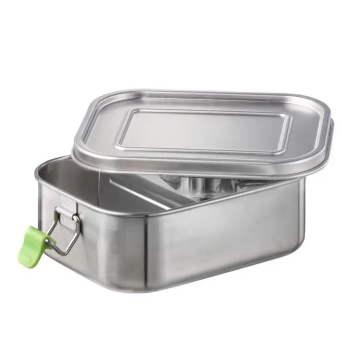 Lunch Box - Aps - Taille M - Inox - Hermétique - Vert - Rectangulaire-3