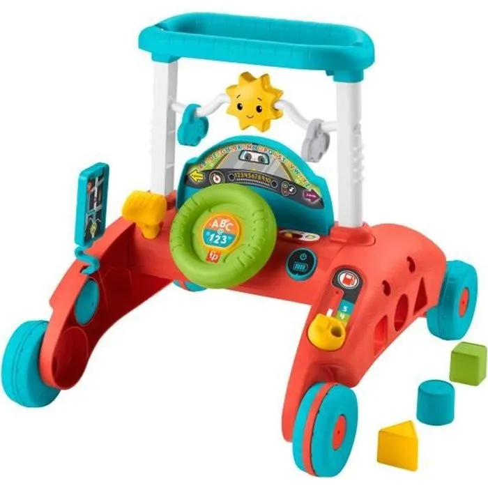 Fisher-Price-Trotteur à 2 côtés Rythme Stable et Régulier HJP43-0