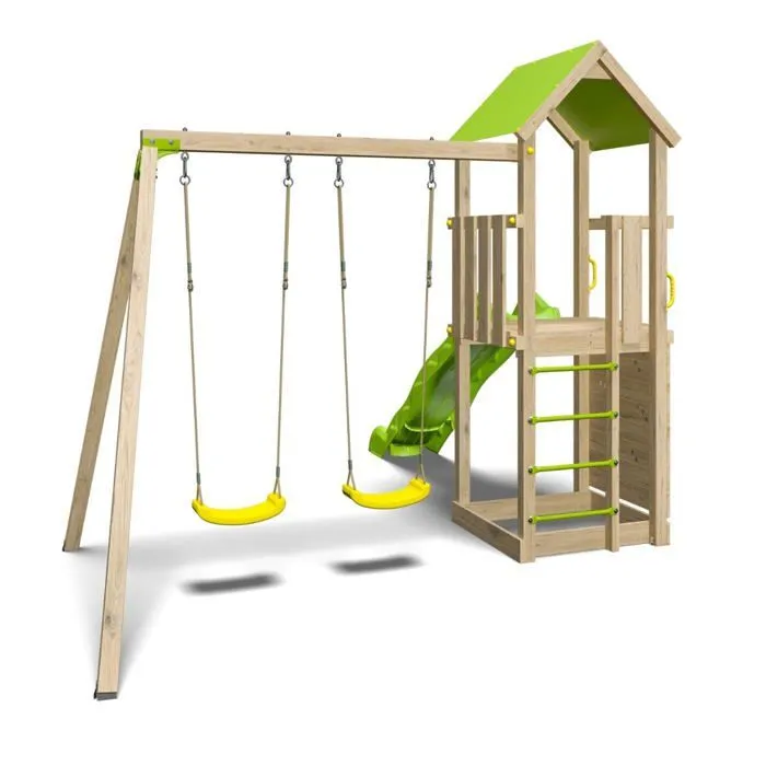 Aire de jeux en bois SMART XPERIENCE TRIGANO - 7 enfants-1