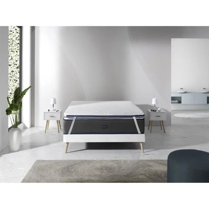 Sur matelas 90X190 JENO, Epaisseur 8 CM, Dehoussable, Moussee a memoire et adaptable. Fermeté 3-5 Moyenne-2